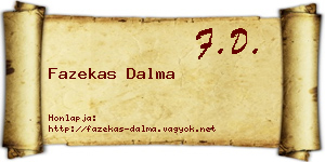 Fazekas Dalma névjegykártya
